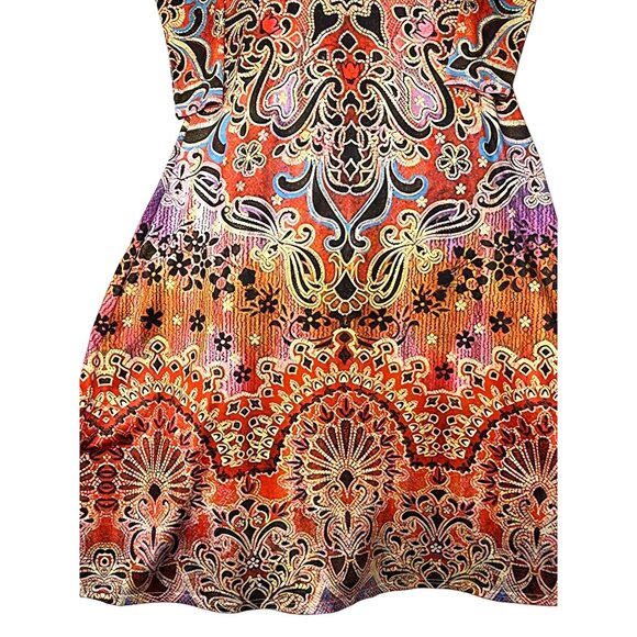 Bohemian Long Sleeve V-Neck Maxi Dress Large A Style Fall Comfortable - Picture 4 of 11